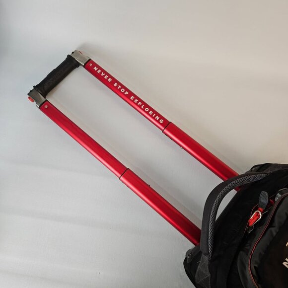 The North Face Long Haul Black Rolling Luggage Red Black Grey - Picture 7 of 9